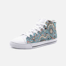 Load image into Gallery viewer, Unknown World in Blue -High Top Canvas Shoes