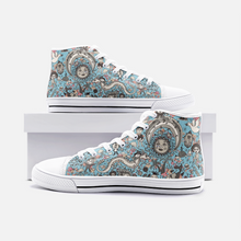 Load image into Gallery viewer, Unknown World in Blue -High Top Canvas Shoes