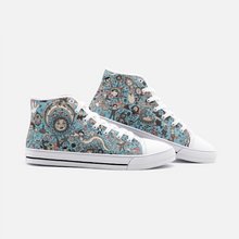 Load image into Gallery viewer, Unknown World in Blue -High Top Canvas Shoes