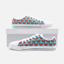 Load image into Gallery viewer, Ramen Pig in Blue -Low Top Canvas Sneakers