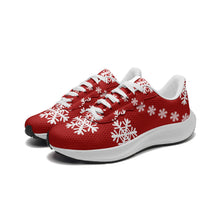 画像をギャラリービューアに読み込む, Snow flakes on Red -Unisex Mesh Tech Performance Running Shoes