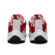 画像をギャラリービューアに読み込む, Snow flakes on Red -Unisex Mesh Tech Performance Running Shoes