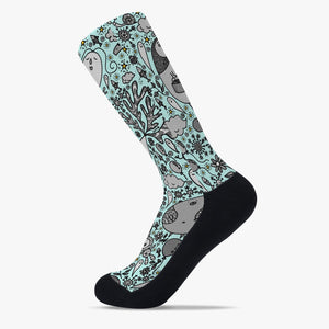 Dream in turquoise-. Reinforced Sports Socks