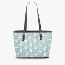 画像をギャラリービューアに読み込む, 586. Large- Leather Tote Bag  Ducks
