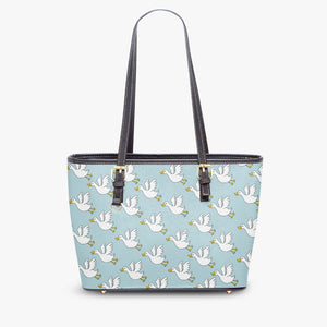 586. Large- Leather Tote Bag  Ducks