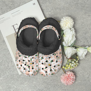 Daisy-Lined  Clogs