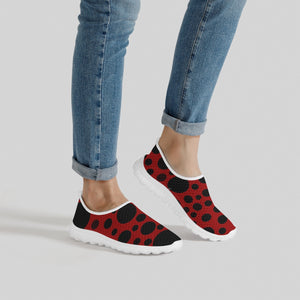 Dots in Red-Women's Slip-On