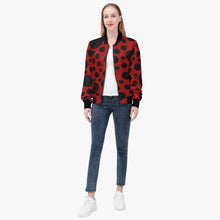 画像をギャラリービューアに読み込む, Red with black dots-Trending Women’s Jacket
