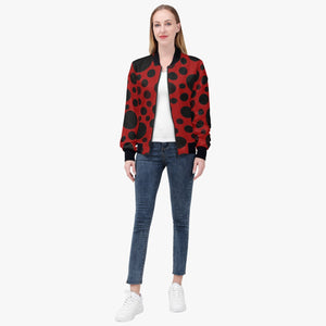 Red with black dots-Trending Women’s Jacket