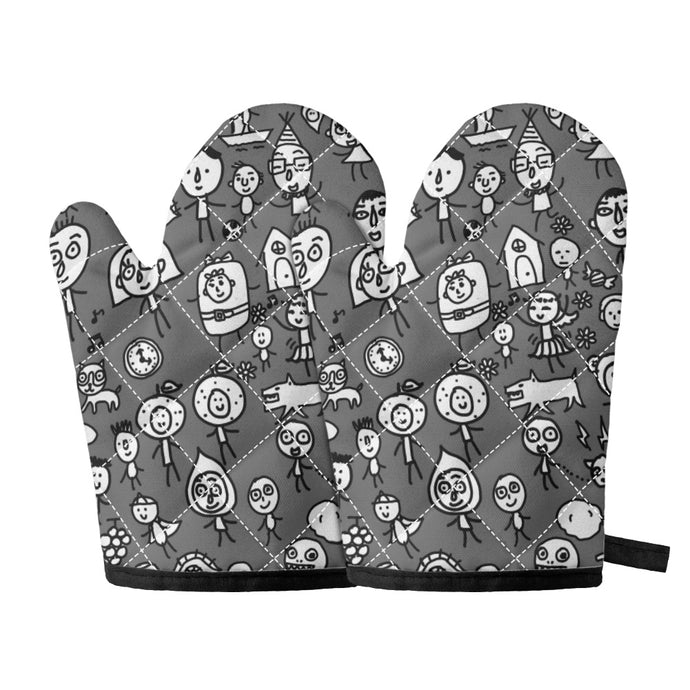 ‘Friends on the Earth’ Oven glove(two pieces)