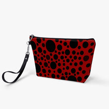 Load image into Gallery viewer, Red with Black Dots- Zipper Sling  Bag
