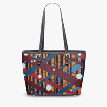 Load image into Gallery viewer, 586. Large- Leather Tote Bag Ribbons
