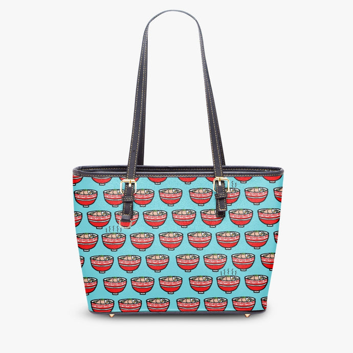 586. Large- Leather Tote Bag Ramen