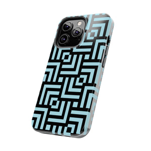 Square chevron Blue-Tough Phone Cases