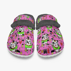 475. Lined All Over Printed Clogs Manekineko