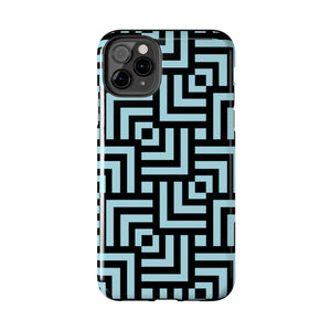 Square chevron Blue-Tough Phone Cases