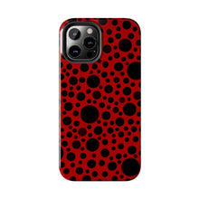 画像をギャラリービューアに読み込む, Red with black dots-Tough Phone Cases
