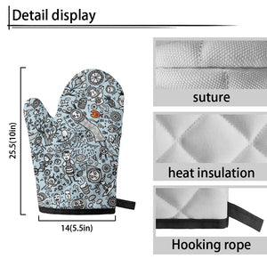 Oven glove(two pieces)