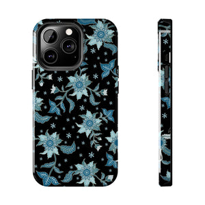 Blue Flowers-Tough Phone Cases