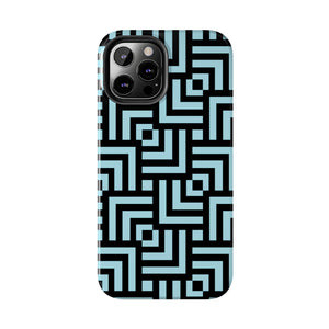 Square chevron Blue-Tough Phone Cases