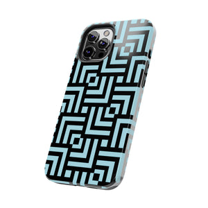 Square chevron Blue-Tough Phone Cases