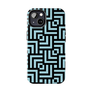 Square chevron Blue-Tough Phone Cases