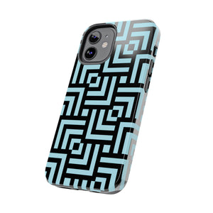 Square chevron Blue-Tough Phone Cases