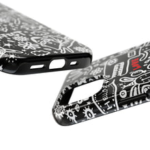Load image into Gallery viewer, Doodle Love Tough Phone Case — Black &amp; White Cute Graphic Protection
