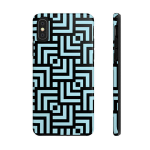 Square chevron Blue-Tough Phone Cases