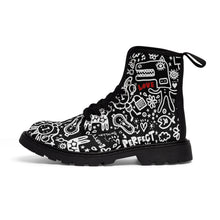 画像をギャラリービューアに読み込む, Everything is Perfect on Black -Women&#39;s Canvas Boots
