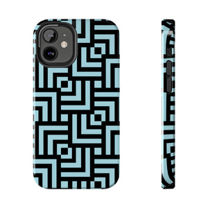 Square chevron Blue-Tough Phone Cases