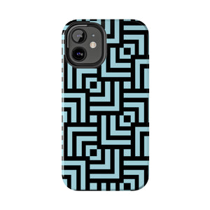 Square chevron Blue-Tough Phone Cases