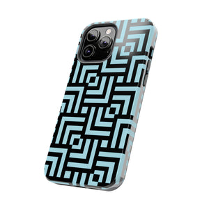 Square chevron Blue-Tough Phone Cases