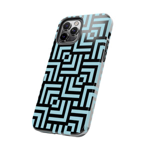 Square chevron Blue-Tough Phone Cases