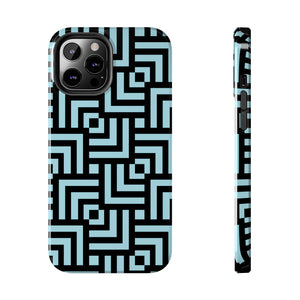 Square chevron Blue-Tough Phone Cases