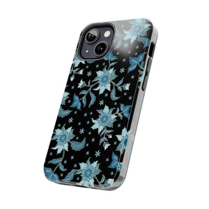 Blue Flowers-Tough Phone Cases