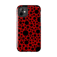 Load image into Gallery viewer, Red with black dots-Tough Phone Cases
