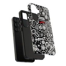 Load image into Gallery viewer, Doodle Love Tough Phone Case — Black &amp; White Cute Graphic Protection
