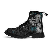 Load image into Gallery viewer, Yozakura Black -Women&#39;s Canvas Boots
