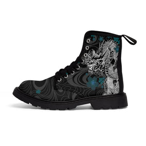 Yozakura Black -Women's Canvas Boots