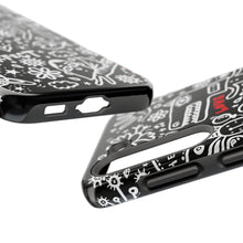 Load image into Gallery viewer, Doodle Love Tough Phone Case — Black &amp; White Cute Graphic Protection
