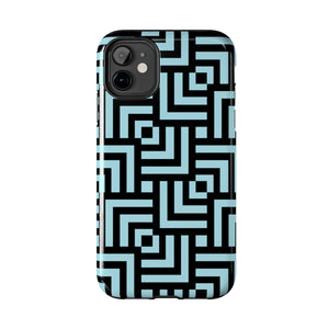 Square chevron Blue-Tough Phone Cases