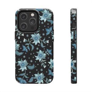 Blue Flowers-Tough Phone Cases