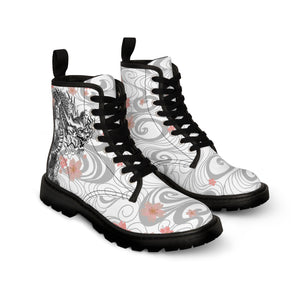 Yozakura white -Women's Canvas Boots