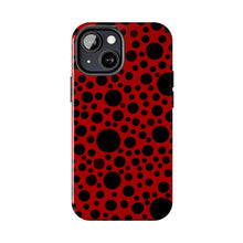 Load image into Gallery viewer, Red with black dots-Tough Phone Cases
