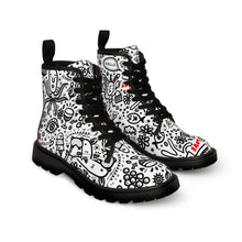 画像をギャラリービューアに読み込む, Everything is Perfect on white-Women&#39;s Canvas Boots
