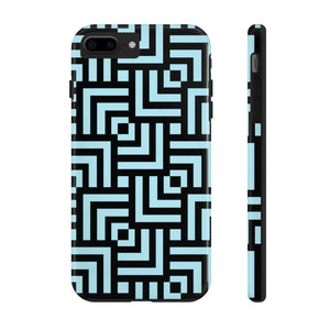 Square chevron Blue-Tough Phone Cases