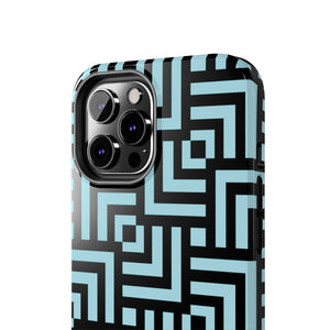 Square chevron Blue-Tough Phone Cases