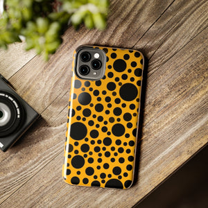 Yellow with black dots - Phone Cases