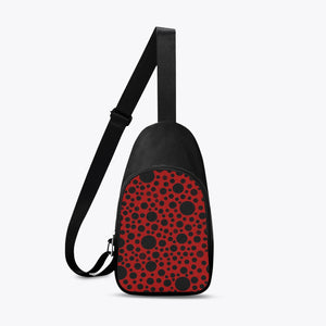 Red with Black dots-Chest Bag